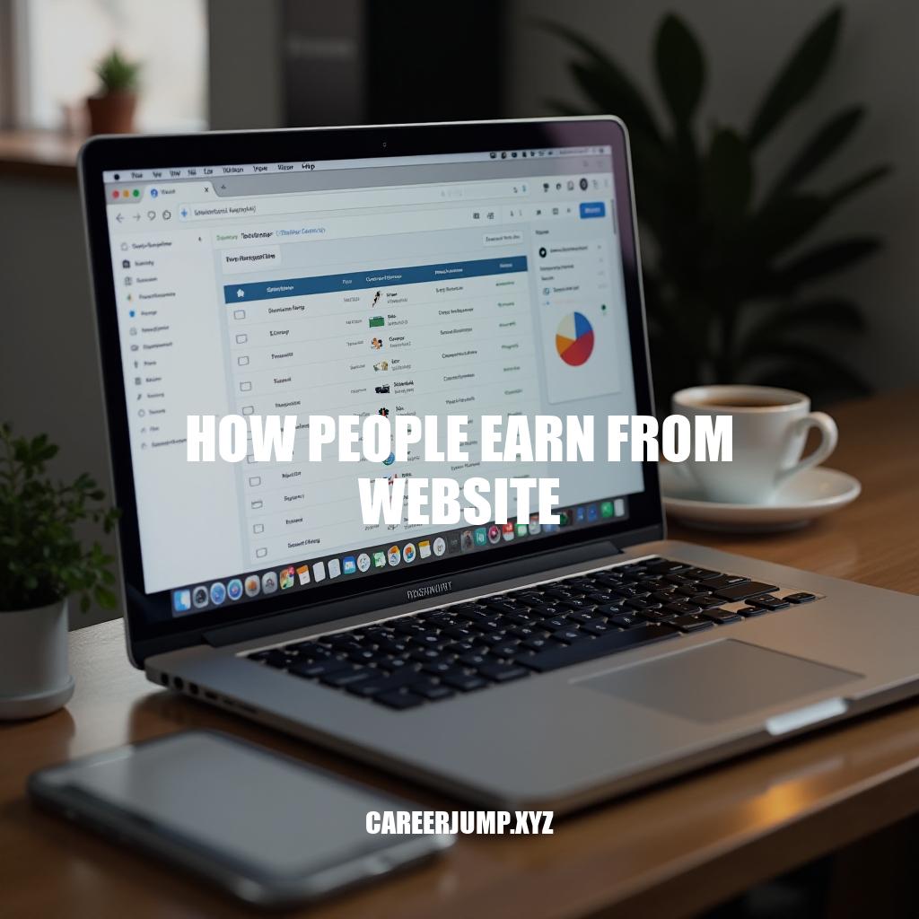 6 Ways People Earn Money from Websites: A Comprehensive Guide