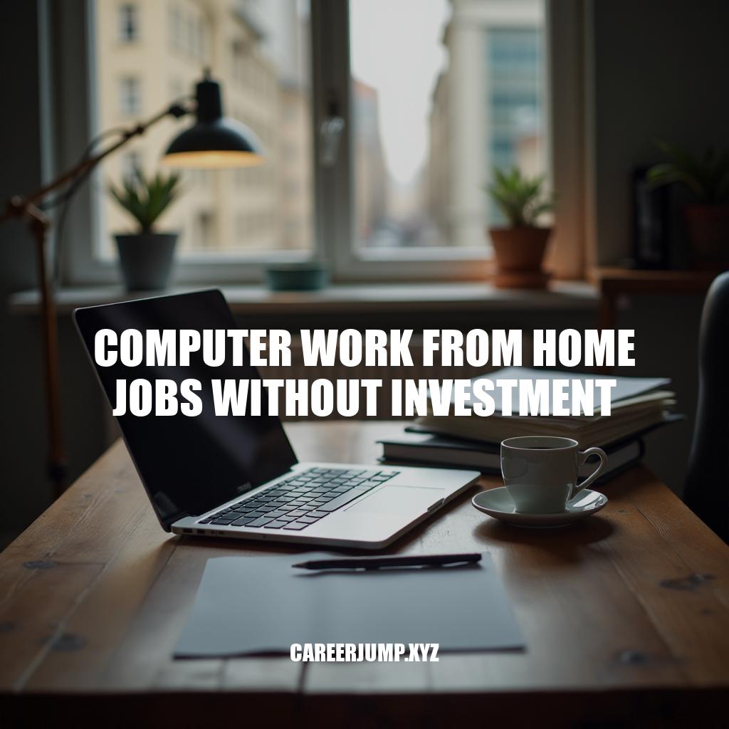 Computer Work From Home Jobs Without Investment: A Beginner’s Guide