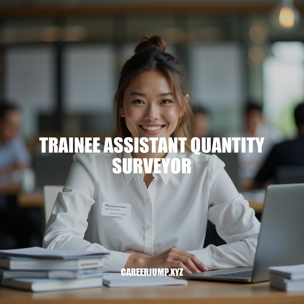 Trainee Assistant Quantity Surveyor: A Career Path to Success